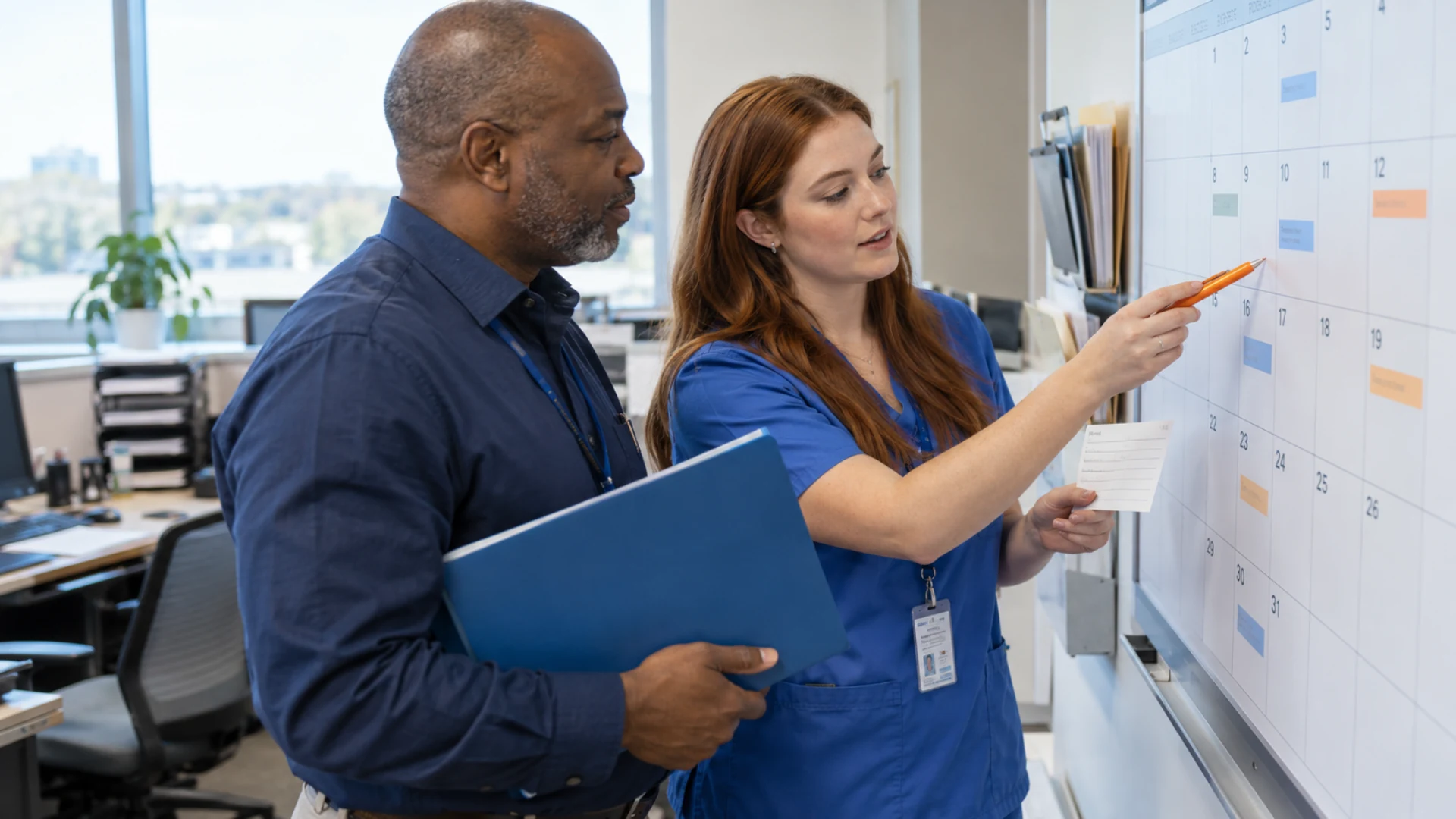 Hospital coordinators compare recurring pickups with a one-off delivery request.